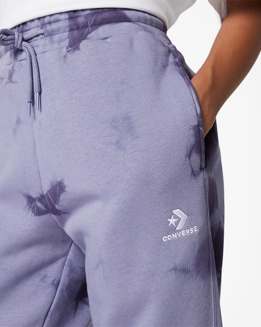 Pantaloni De Trening Barbati Converse Go-To Star Chevron Washed Standard Fit Violet | RO EFYQP561